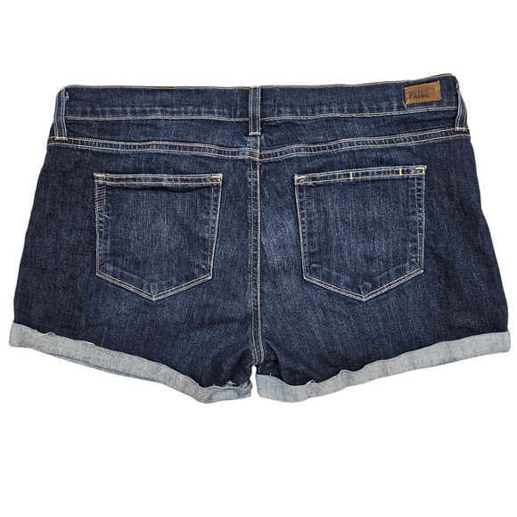 Paige Maternity Shorts Womens Size 32 Jimmy Jimmy Stretchy Denim Rolled Cuff - Picture 2 of 15